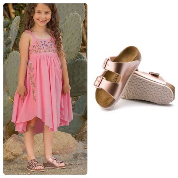 Birkenstock Arizona Kids Electric Metallic Copper 33/2.5 - Picture 1 of 8